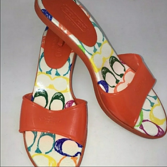 Coach Shoes - COACH JELLY MULES...LIKE BRAND NEW